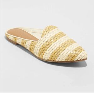 Universal Thread Violet Striped Raffia Mule size 7